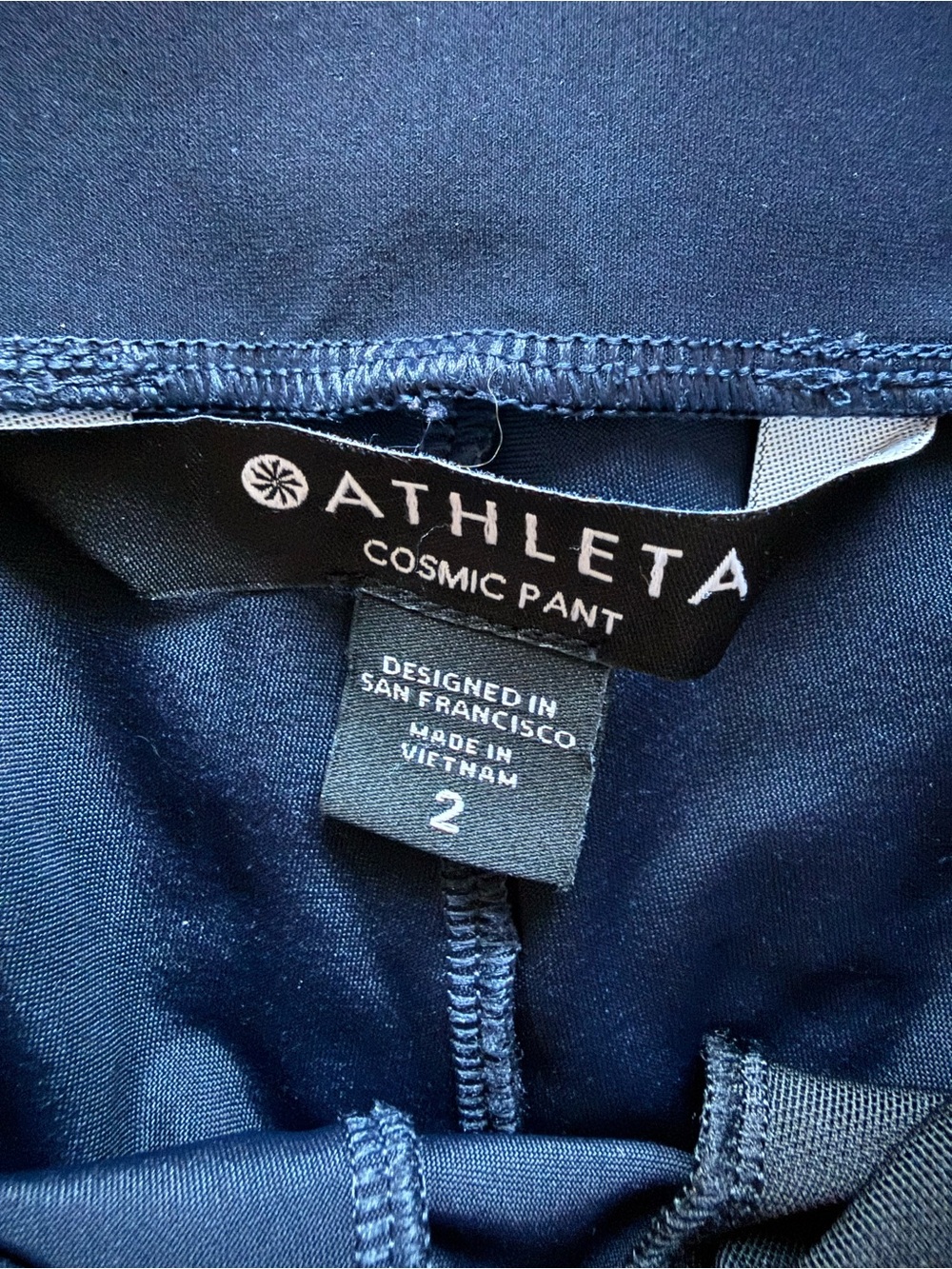 Athleta Cosmic Pant Navy Blue Wide Leg Casual Athleisure Active Women’s Size 2 - Picture 10 of 12